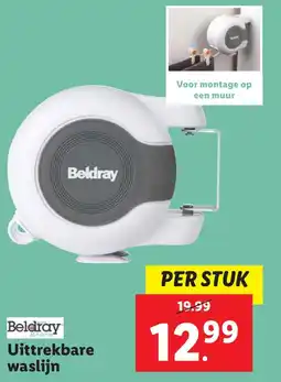 Lidl Uittrekbare waslijn aanbieding