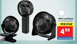 Lidl Mini ventilator aanbieding