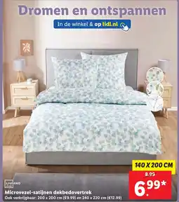 Lidl Microvezel satijnen dekbedovertrek aanbieding