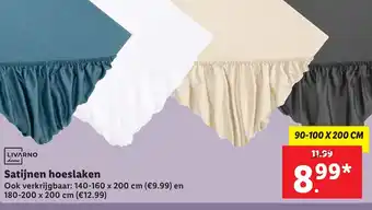 Lidl Satijnen hoeslaken aanbieding