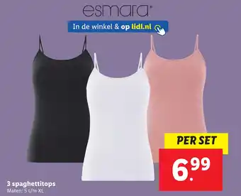 Lidl 3 spaghettitops aanbieding