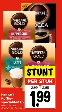 Vomar Voordeelmarkt Nescafé Koffie specialiteiten aanbieding