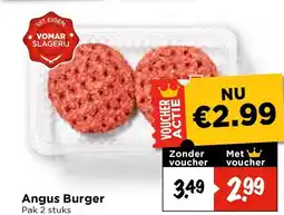 Vomar Voordeelmarkt Angus Burger aanbieding