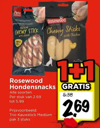 Vomar Voordeelmarkt Rosewood Hondensnacks aanbieding