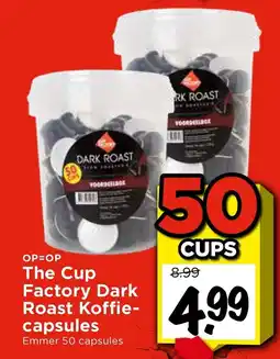 Vomar Voordeelmarkt The Cup Factory Dark Roast Koffie capsules aanbieding