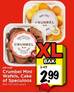 Vomar Voordeelmarkt Crumbel Mini Wafels, Cake of Speculoos aanbieding