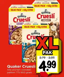 Vomar Voordeelmarkt Quaker Cruesli aanbieding