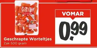 Vomar Voordeelmarkt Geschrapte Worteltjes aanbieding