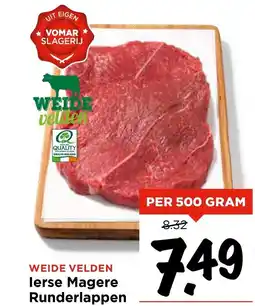 Vomar Voordeelmarkt lerse Magere Runderlappen aanbieding