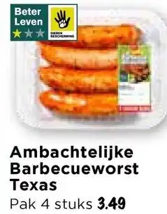 Vomar Voordeelmarkt Ambachtelijke Barbecueworst Texas aanbieding