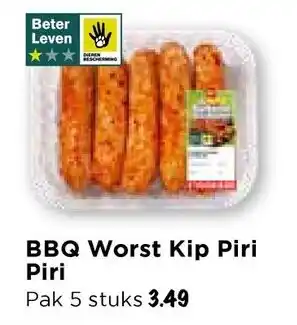 Vomar Voordeelmarkt BBQ Worst Kip Piri Piri aanbieding