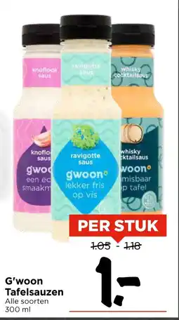 Vomar Voordeelmarkt G'woon Tafelsauzen aanbieding