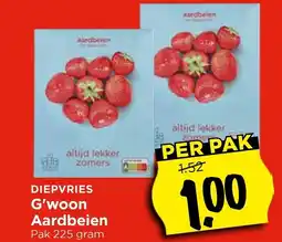 Vomar Voordeelmarkt Diepvries g'woon aardbeien aanbieding