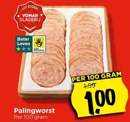 Vomar Voordeelmarkt Palingworst aanbieding