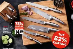 Vomar Voordeelmarkt Tefal limited edition houten messenblok aanbieding