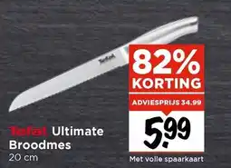Vomar Voordeelmarkt Tefal Ultimate Broodmes aanbieding