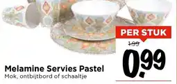 Vomar Voordeelmarkt Melamine Servies Pastel aanbieding