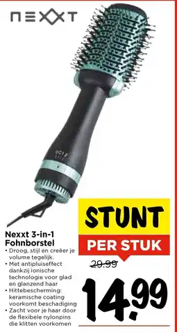 Vomar Voordeelmarkt Nexxt 3-in-1 Fohnborstel aanbieding