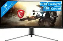 Alternate MSI MAG 345CQR 34 Curved UltraWide gaming monitor Zwart, 2x HDMI, DisplayPort, 180 Hz aanbieding