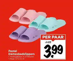 Vomar Voordeelmarkt Pastel Damesbadslippers aanbieding