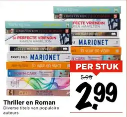Vomar Voordeelmarkt Thriller en Roman aanbieding