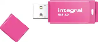 Bol.com USB-stick 3.0 Integral 64GB neon roze | Blister a 1 stuk aanbieding
