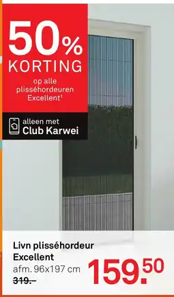 Karwei Livn plisséhordeur Excellent aanbieding