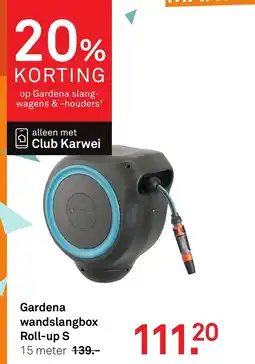 Karwei Gardena wandslangbox Roll-up S aanbieding