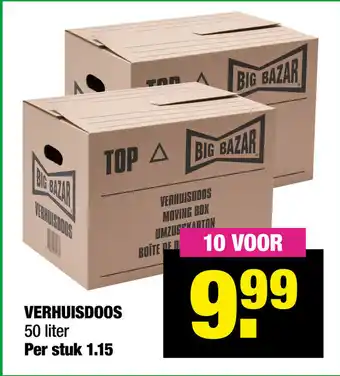 Big Bazar Verhuisdoos 50L aanbieding