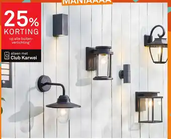 Karwei Op alle buiten verlichting aanbieding