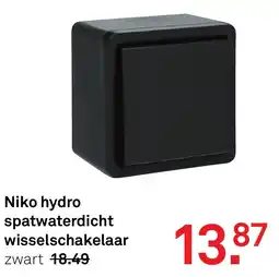 Karwei Niko hydro spatwaterdicht wisselschakelaar aanbieding