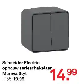 Karwei Schneider Electric opbouw serieschakelaar Mureva Styl aanbieding
