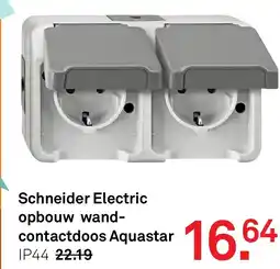 Karwei Schneider Electric opbouw wand- contactdoos Aquastar aanbieding