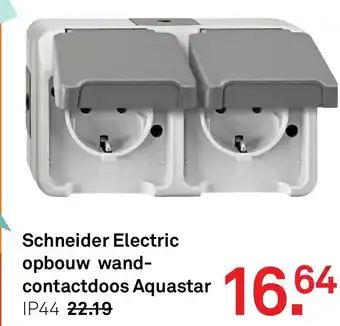 Karwei Schneider Electric opbouw wand- contactdoos Aquastar aanbieding
