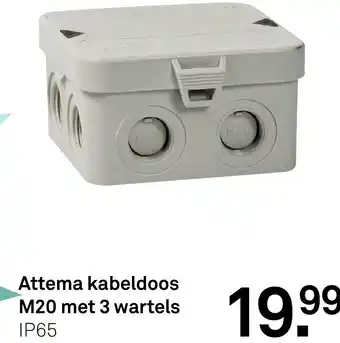 Karwei Attema kabeldoos M20 met 3 wartels aanbieding