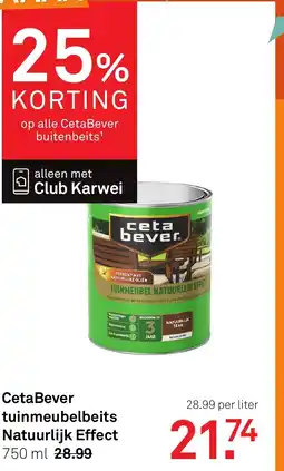 Karwei Ceta Bever tuinmeubelbeits Natuurlijk Effect aanbieding