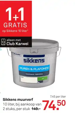 Karwei Sikkens muurverf aanbieding