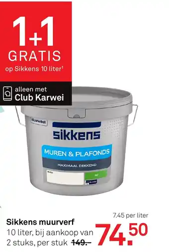 Karwei Sikkens muurverf aanbieding