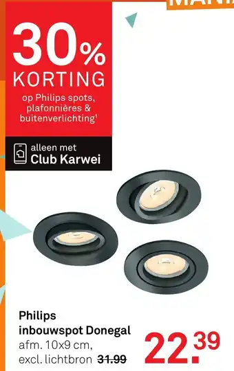 Karwei Philips inbouwspot Donegal aanbieding