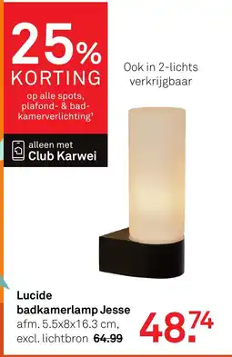 Karwei Lucide badkamerlamp Jesse aanbieding