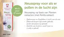 De Rode Pilaren Neusspray op basis van Planten extracten met Perilla extract aanbieding