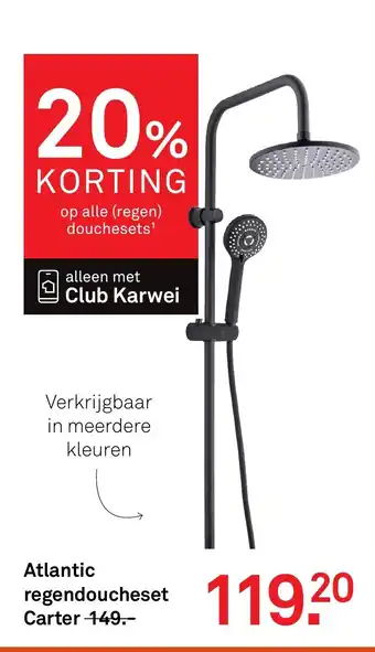 Karwei Atlantic regendoucheset Carter 149.- aanbieding