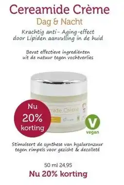 De Rode Pilaren Cereamide Crème aanbieding