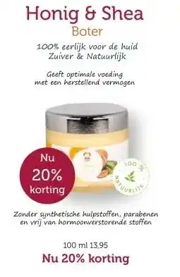 De Rode Pilaren Honig & Shea aanbieding