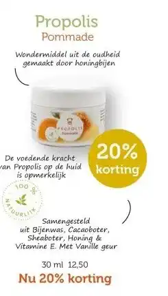 De Rode Pilaren Propolis Pommade aanbieding