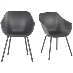 Albert Heijn Jill Tuinstoel royal aluminium antraciet 2x aanbieding