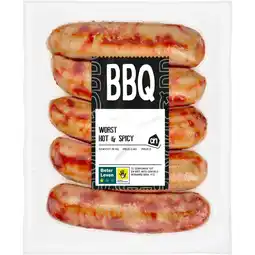Albert Heijn AH BBQ worst hot & spicy aanbieding