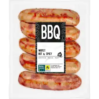 Albert Heijn AH BBQ worst hot & spicy aanbieding