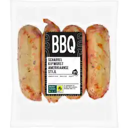 Albert Heijn AH BBQ scharrel kipworst Amerikaanse style aanbieding