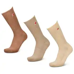 Foot Locker New Balance Crew 3 Pack Unisex Sokken - Bruin - Maat: 43-46 - Katoen - Foot Locker aanbieding